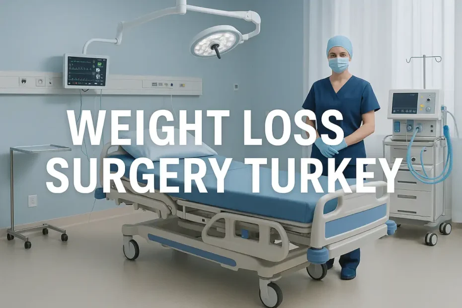 Modern hospital room for weight loss surgery Turkey with professional staff and advanced equipment